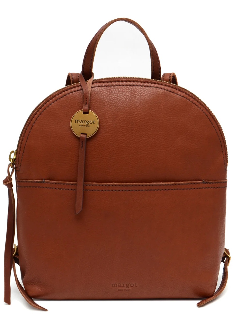 MARGOT Leather Camille Backpack in Brandy NWT